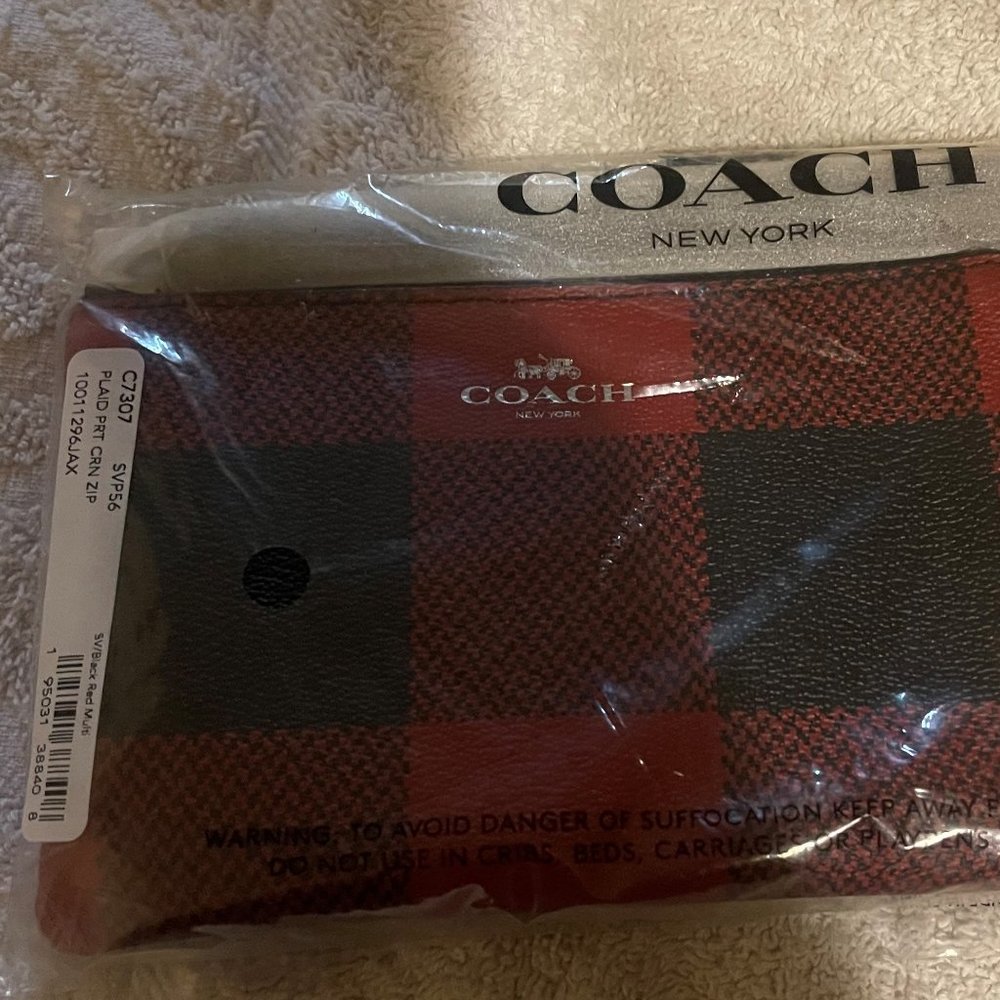 Coach Plaid Wallet